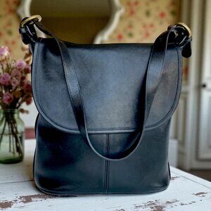 90s Vintage Coach Black Leather Soho Whitney Shoulder Crossbody Bag